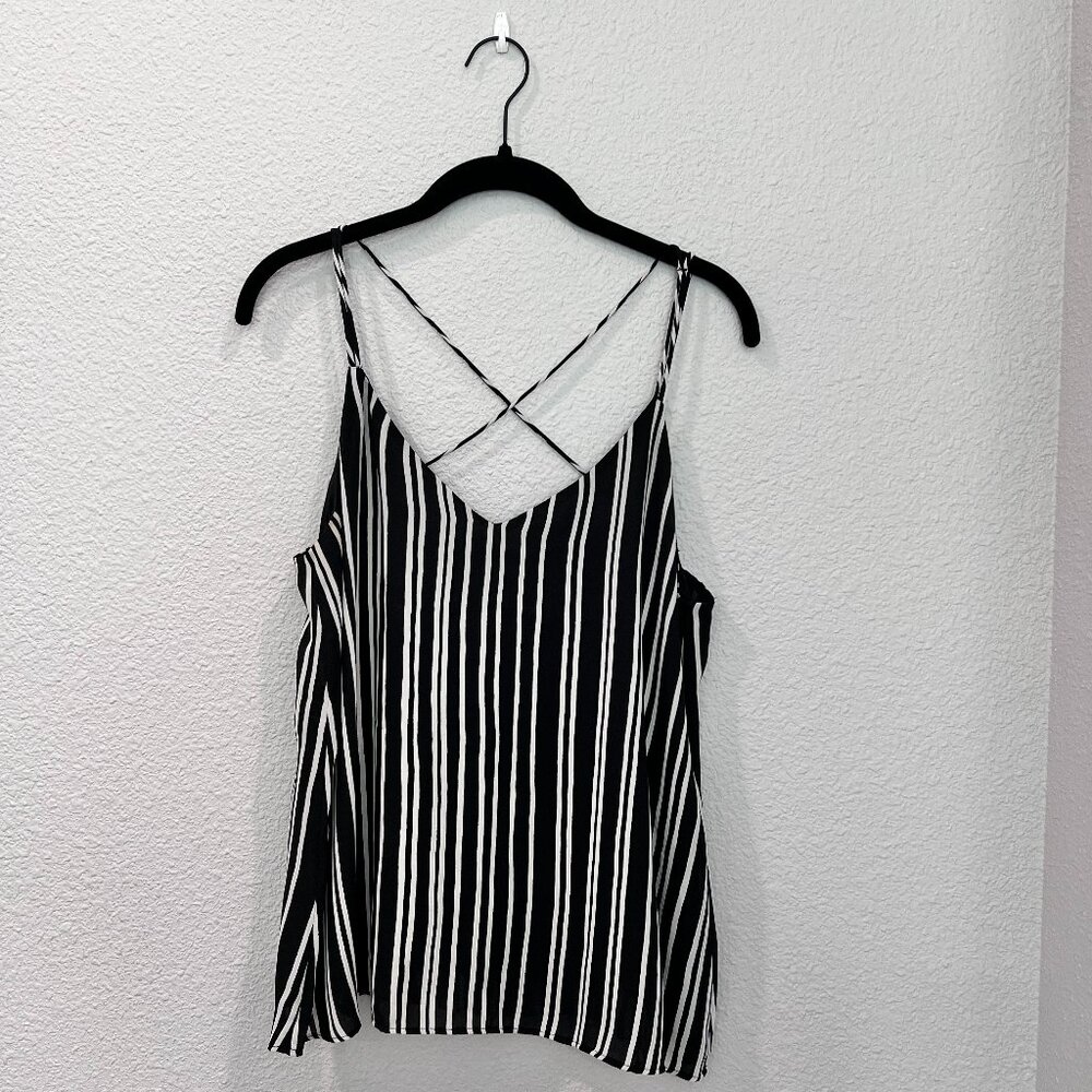H&M Black and White Strappy Top